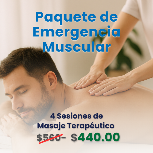 Paquete Emergencia Muscular – 4 Masajes Terapéuticos