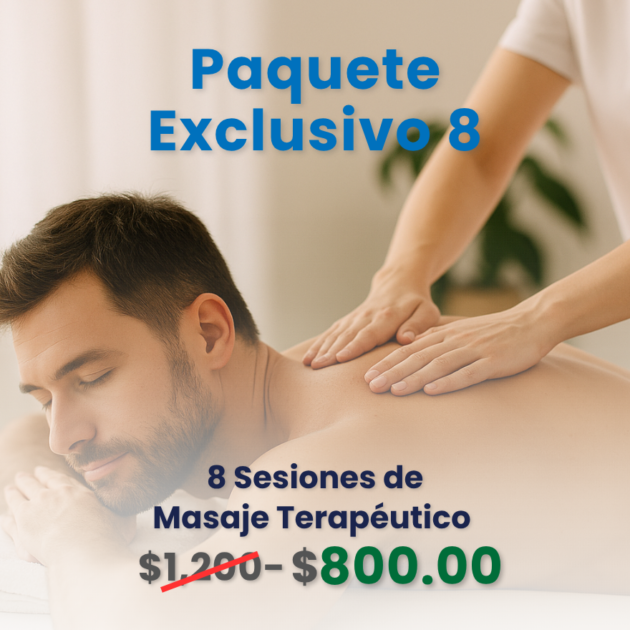 Paquete Exclusivo – 8 Masajes Terapéuticos