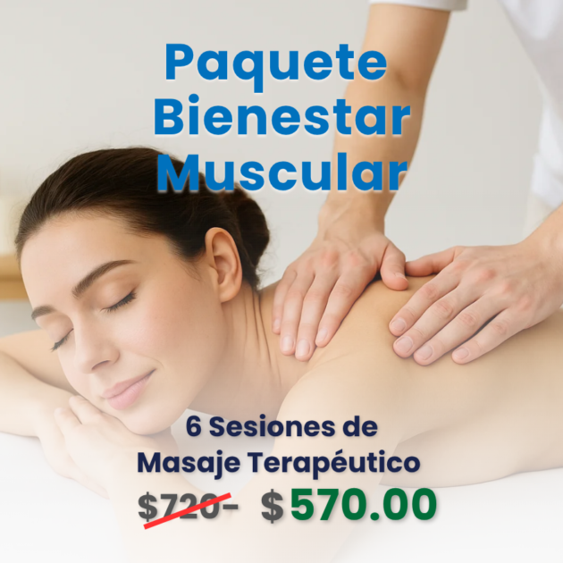 Paquete Bienestar Muscular – 6 Masajes Terapéuticos